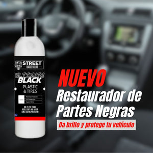Black Plastic® Restaurador de partes negras para vehículos