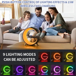 🎁 Lámpara G Top – Iluminación Inteligente con Carga Inalámbrica, Altavoz y más