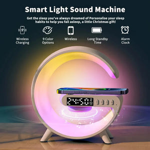 🎁 Lámpara G Top – Iluminación Inteligente con Carga Inalámbrica, Altavoz y más